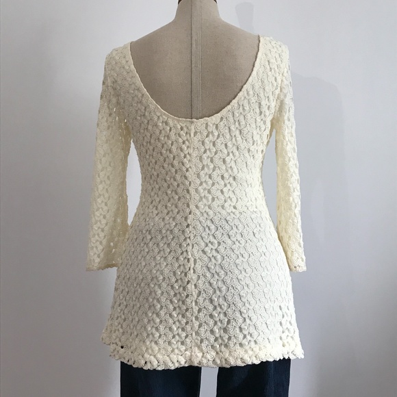 AUW - Long Sleeve Cream Knit top - Picture 3 of 7